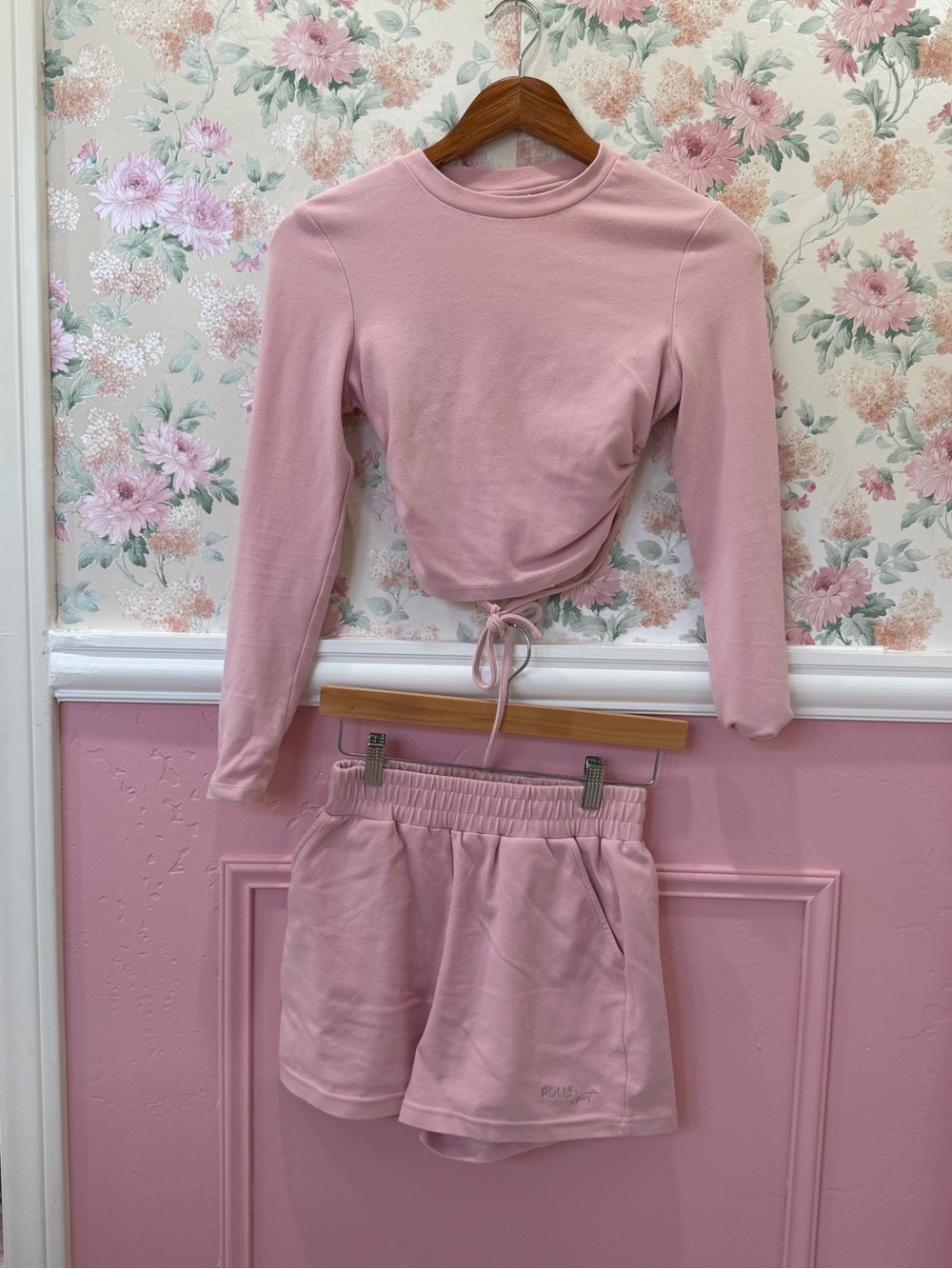 Oh Polly Light Pink Two-Piece Lounge Set